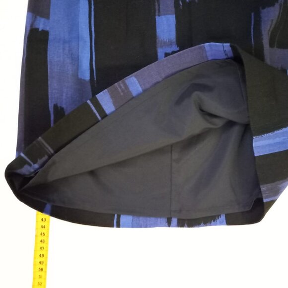 Blue and black graphic design mini skirt, MNG, Mango, size 4, EU 36 - Picture 5 of 8